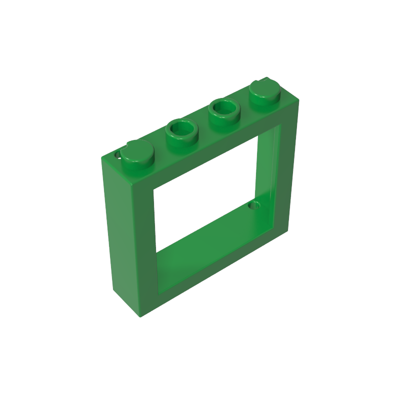 Window 1 x 4 x 3 Train with Shutter Holes and Solid Studs on Ends