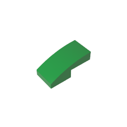 Slope Curved 2 x 1 No Studs [1/2 Bow]
