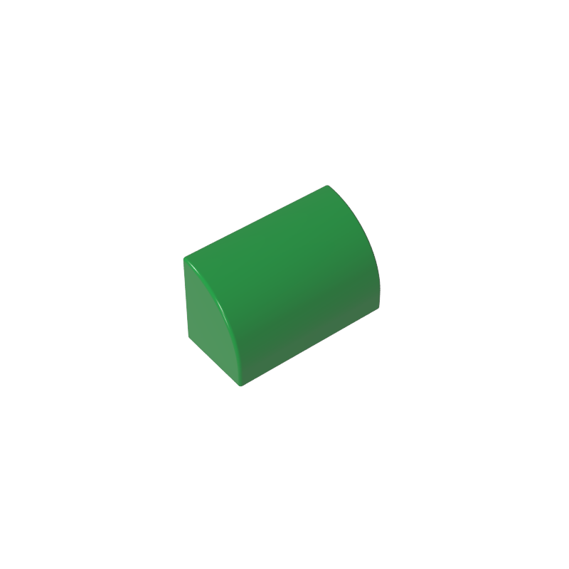 Brick Curved 1 x 2 x 1 No Studs - Color ID 40