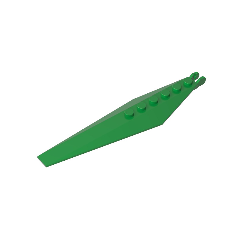 Hinge Plate 1 x 12 with Angled Side Extensions and Tapered Ends - Color ID 40