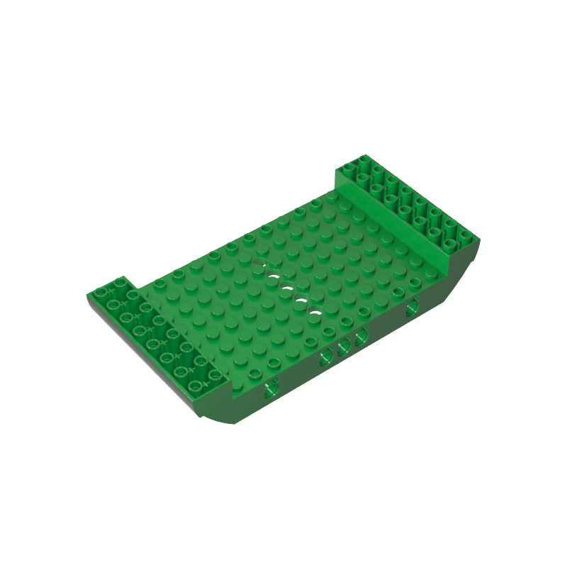 Boat Hull Section, Large Middle 8 x 16 x 2 1/3 with 5 Holes - Color ID 40
