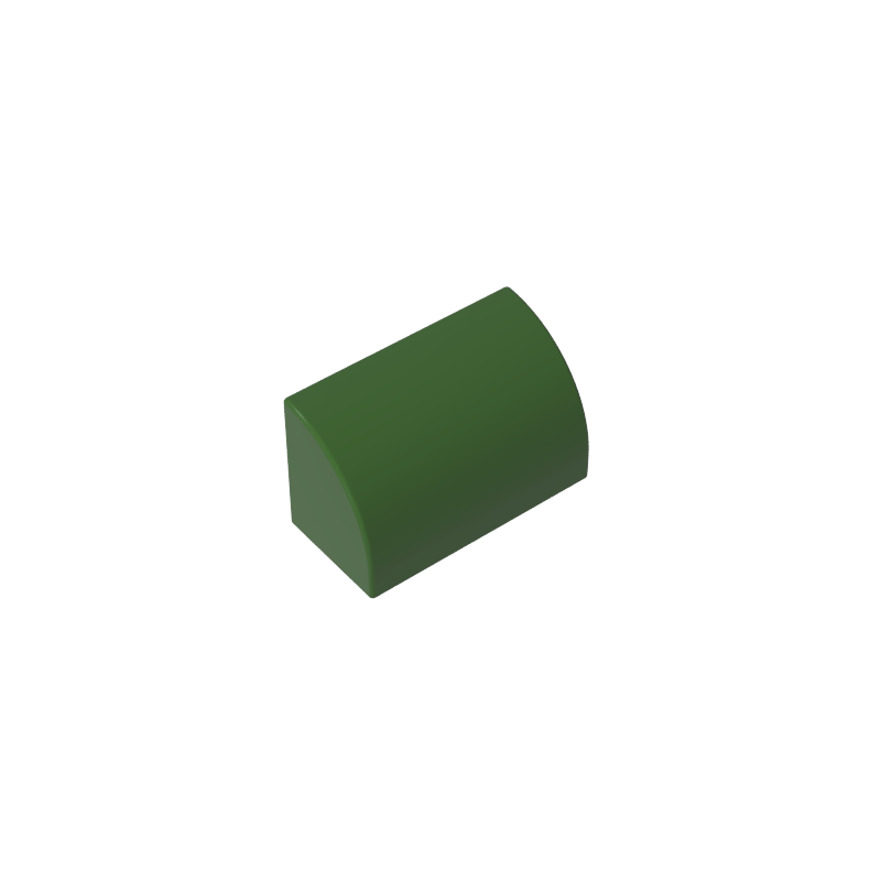 Brick Curved 1 x 2 x 1 No Studs - Color ID 41