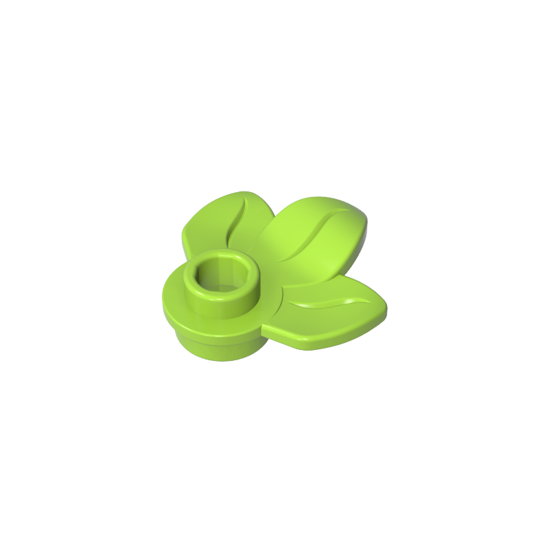 Plant, Plate 1 x 1 Round with 3 Leaves