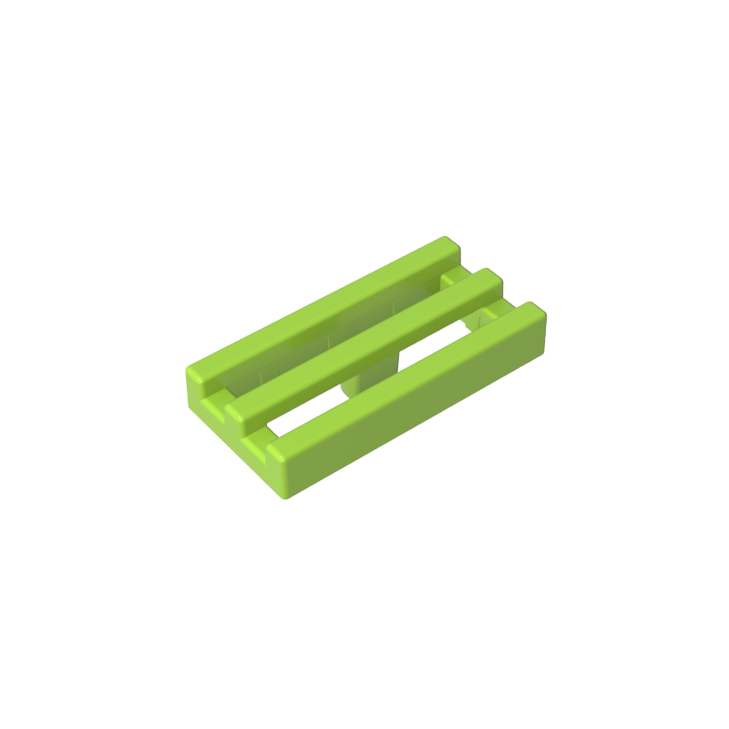 Tile Special 1 x 2 Grille with Bottom Groove