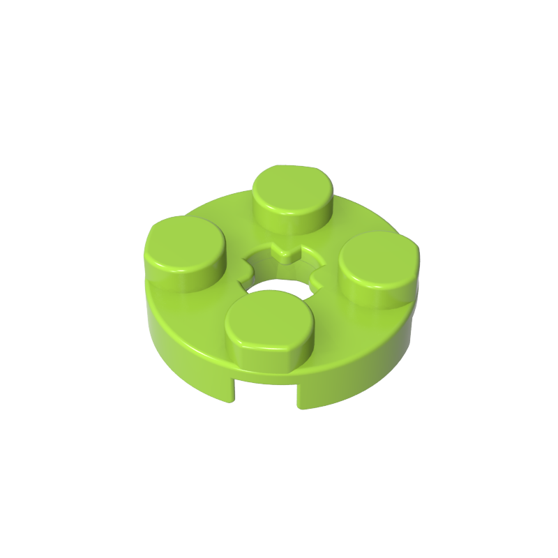 Plate Round 2 x 2 with Axle Hole Type 1 (+ Opening)