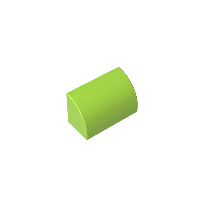 Brick Curved 1 x 2 x 1 No Studs - Color ID 42