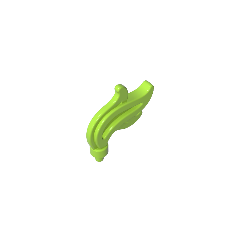 Headwear Accessory Plume / Feather / Flame Triple Point - Color ID 42