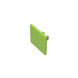 Road Sign Clip-on 2 x 2 Square [Thick Open O Clip] - Color ID 42