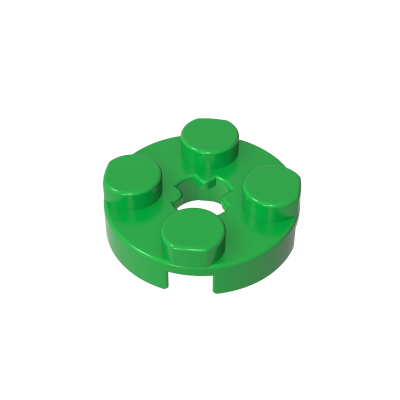 Plate Round 2 x 2 with Axle Hole Type 1 (+ Opening)