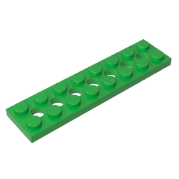 Technic Plate 2 x 8 [7 Holes]