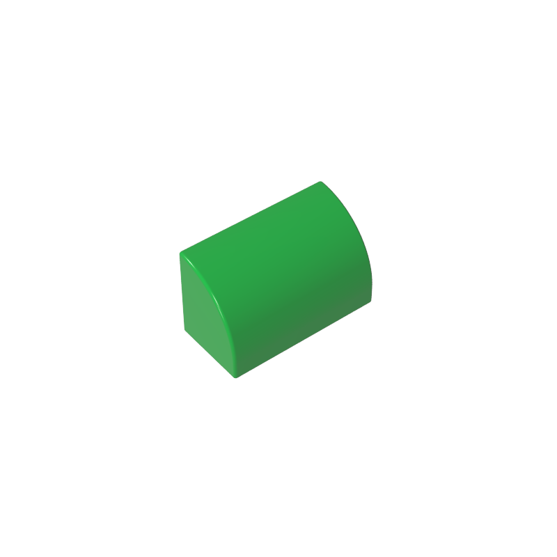 Brick Curved 1 x 2 x 1 No Studs - Color ID 43