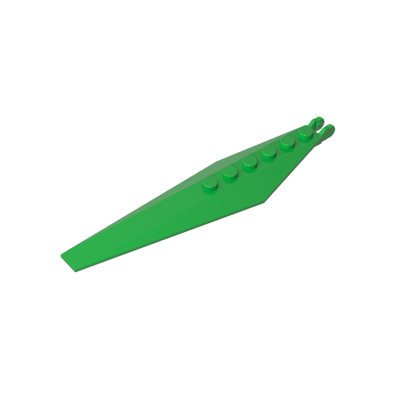 Hinge Plate 1 x 12 with Angled Side Extensions and Tapered Ends - Color ID 43