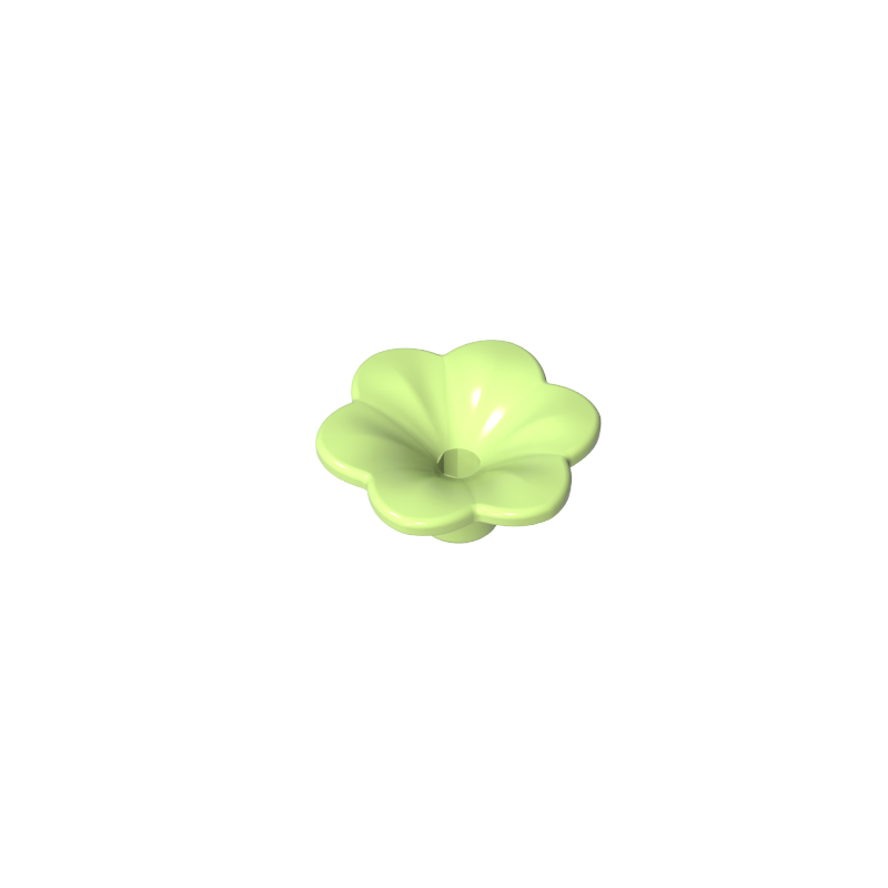 Plant, Outdoor Accessory Kit, Flower with 6 Rounded Petals and Pin