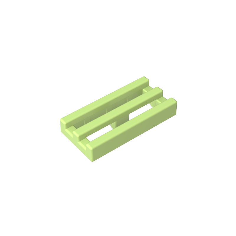 Tile Special 1 x 2 Grille with Bottom Groove