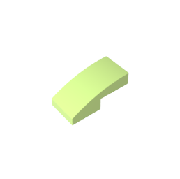 Slope Curved 2 x 1 No Studs [1/2 Bow]