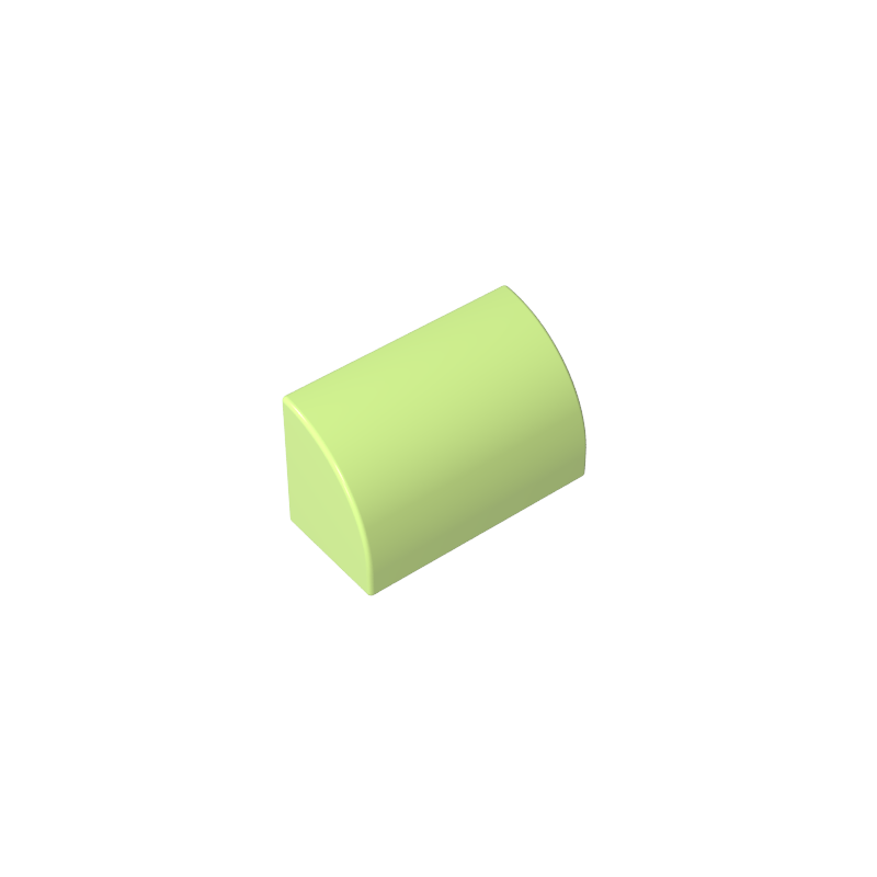 Brick Curved 1 x 2 x 1 No Studs - Color ID 44