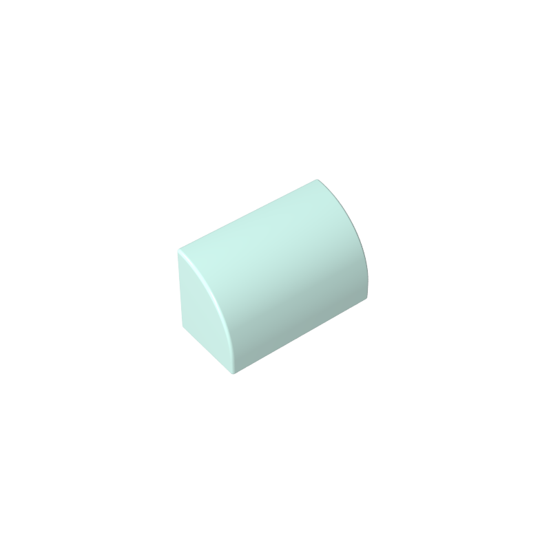 Brick Curved 1 x 2 x 1 No Studs - Color ID 45