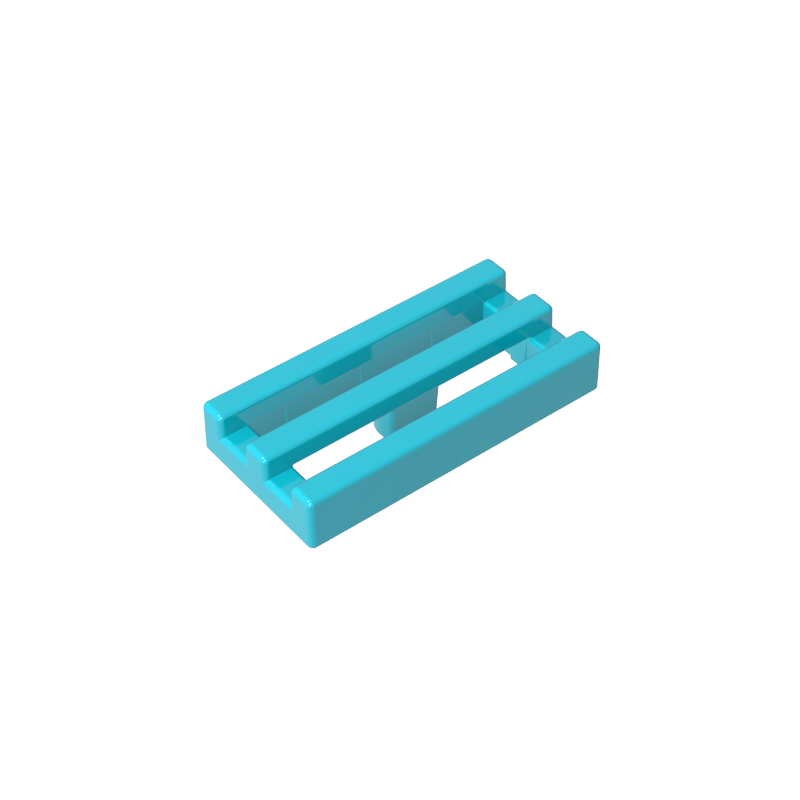 Tile Special 1 x 2 Grille with Bottom Groove