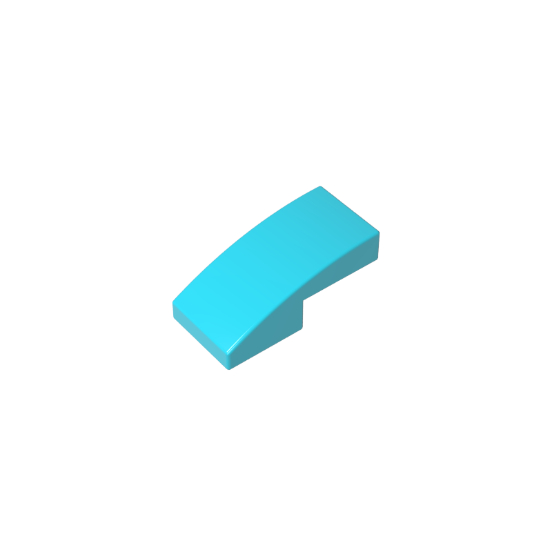 Slope Curved 2 x 1 No Studs [1/2 Bow]