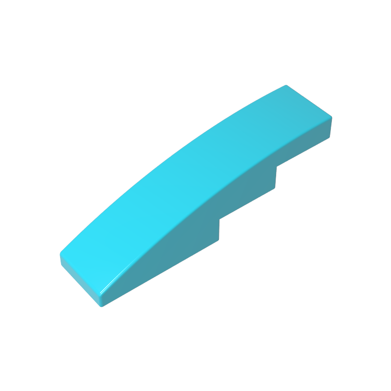 Slope Curved 4 x 1 No Studs [Stud Holder with Symmetric Ridges]