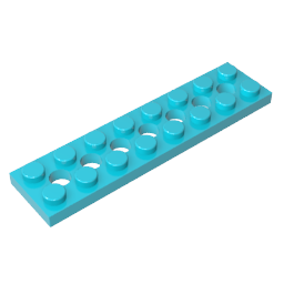 Technic Plate 2 x 8 [7 Holes]