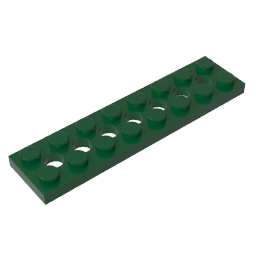 Technic Plate 2 x 8 [7 Holes]