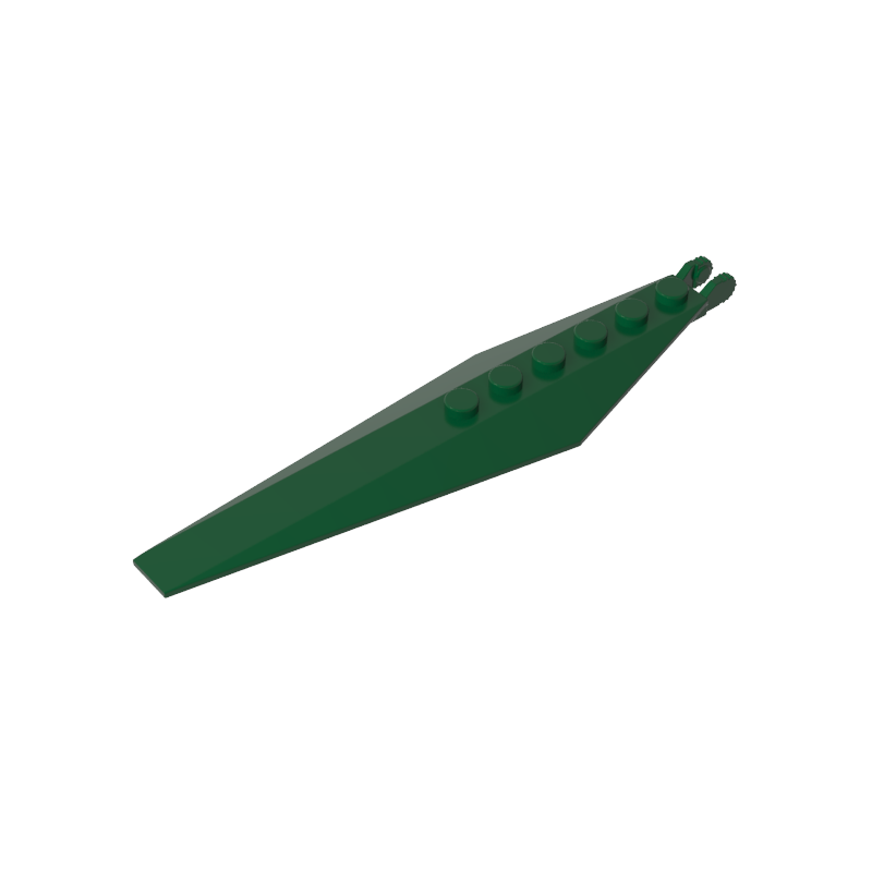 Hinge Plate 1 x 12 with Angled Side Extensions and Tapered Ends - Color ID 47