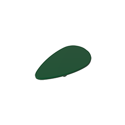 Minifig Shield Ovoid [Plain] - Color ID 47