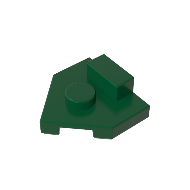 Plate Special 2 x 2 Wedge, Center Stud, 1 x 1/2 Raised Tab