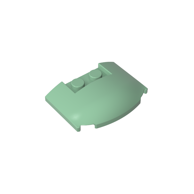 Slope Curved 3 x 4 x 2/3 Triple Curved with 2 Sunk Studs
