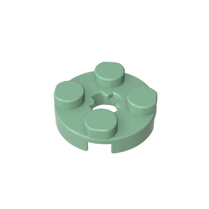 Plate Round 2 x 2 with Axle Hole Type 1 (+ Opening)