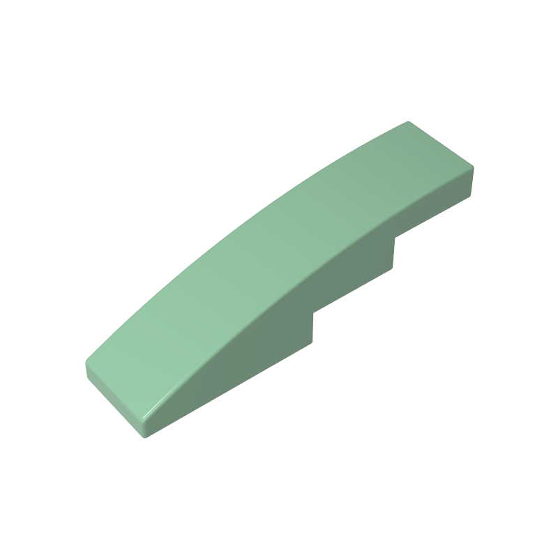 Slope Curved 4 x 1 No Studs [Stud Holder with Symmetric Ridges]