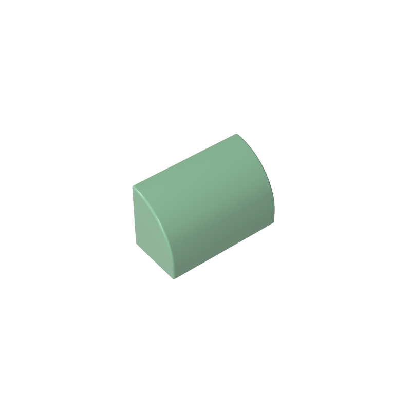 Brick Curved 1 x 2 x 1 No Studs - Color ID 48