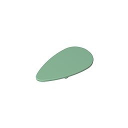 Minifig Shield Ovoid [Plain] - Color ID 48