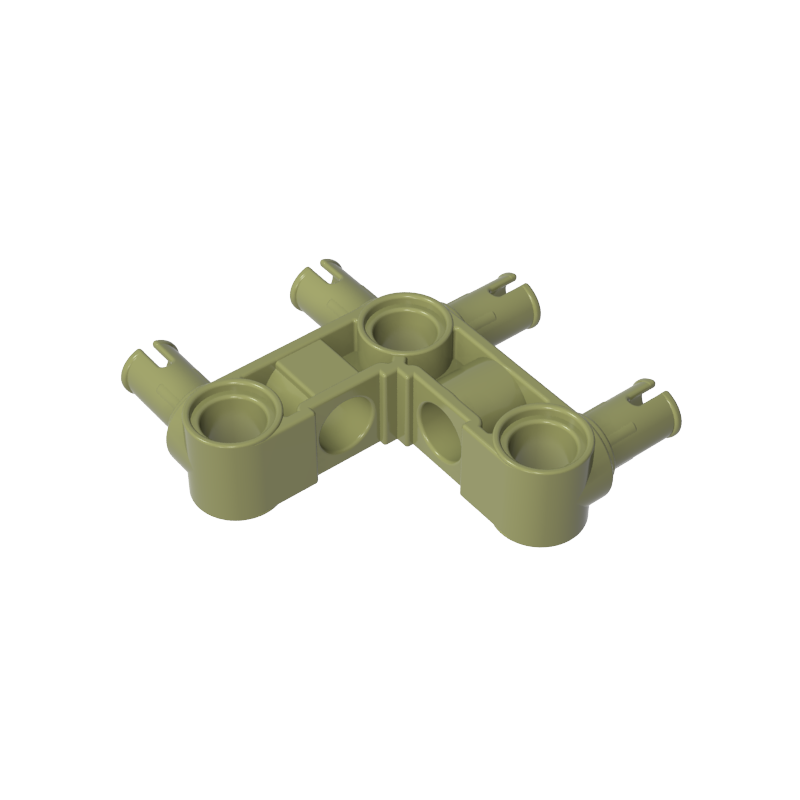 Technic Pin Connector Hub Perpendicular 3 x 3 Bent with 4 Pins (Pin Ridges Across Part)