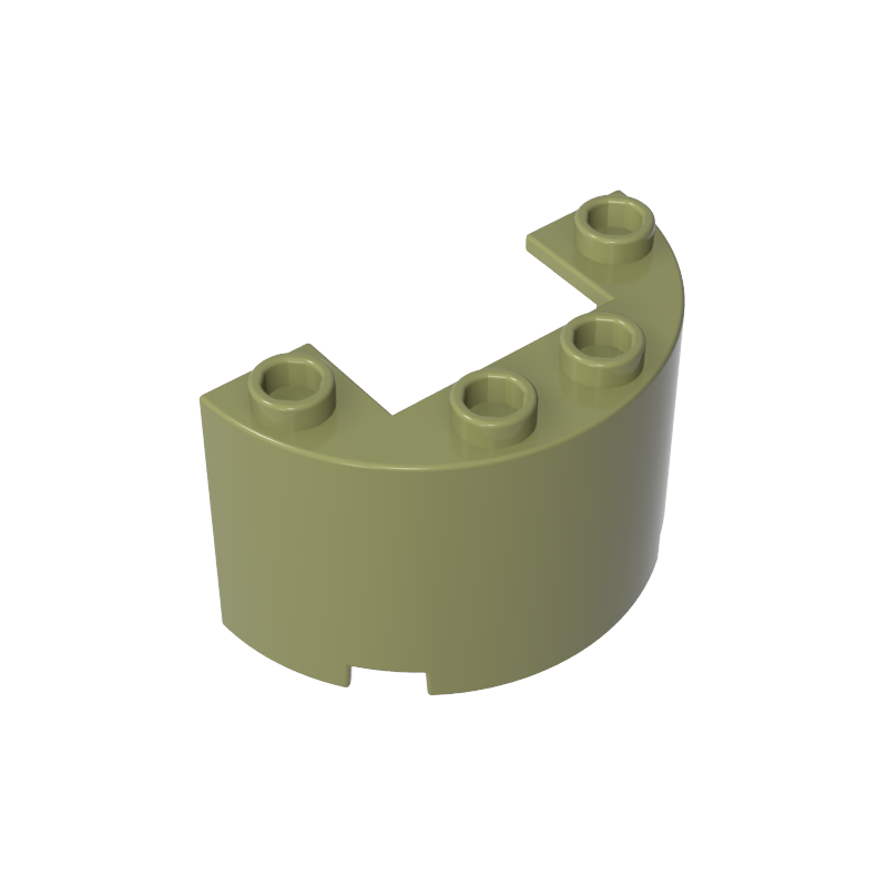 Cylinder Half 2 x 4 x 2 with 1 x 2 Cutout