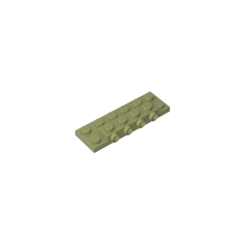 Plate Special 2 x 6 x 2/3 with 4 Studs on Side, 1 Support Wall on Bottom