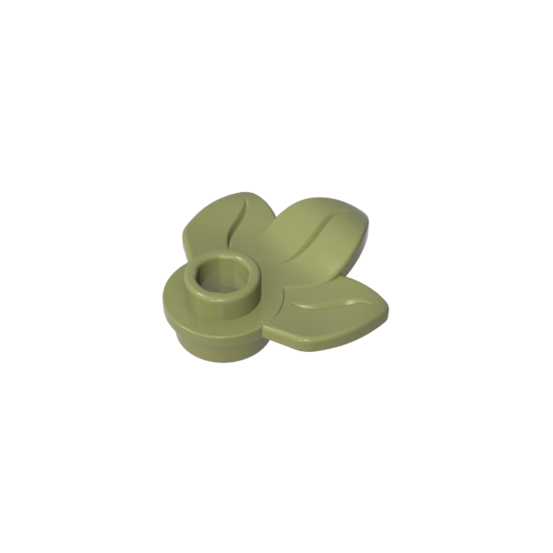 Plant, Plate 1 x 1 Round with 3 Leaves