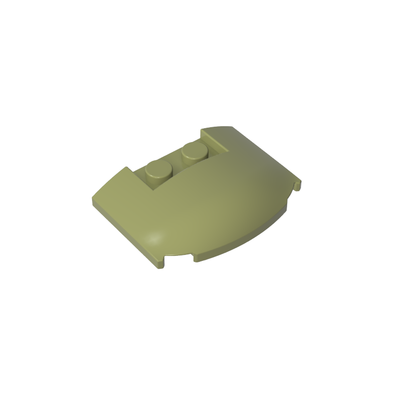 Slope Curved 3 x 4 x 2/3 Triple Curved with 2 Sunk Studs