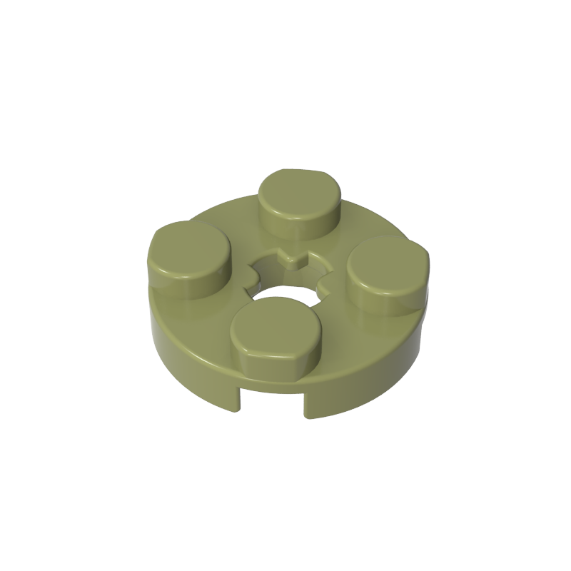 Plate Round 2 x 2 with Axle Hole Type 1 (+ Opening)