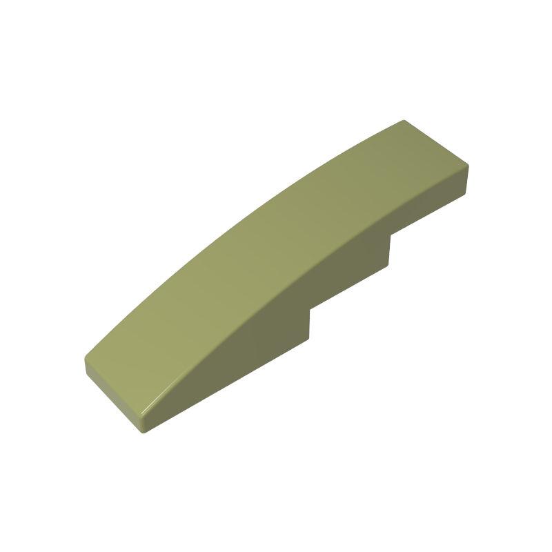 Slope Curved 4 x 1 No Studs [Stud Holder with Symmetric Ridges]