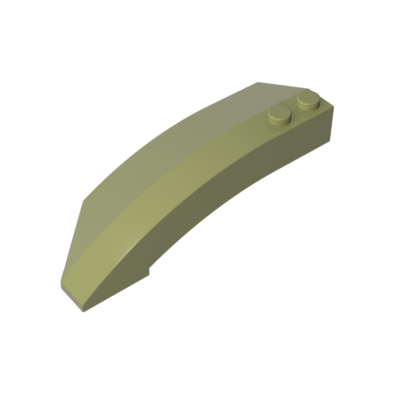 Wedge Curved 8 x 3 x 2 Open Right - Color ID 49