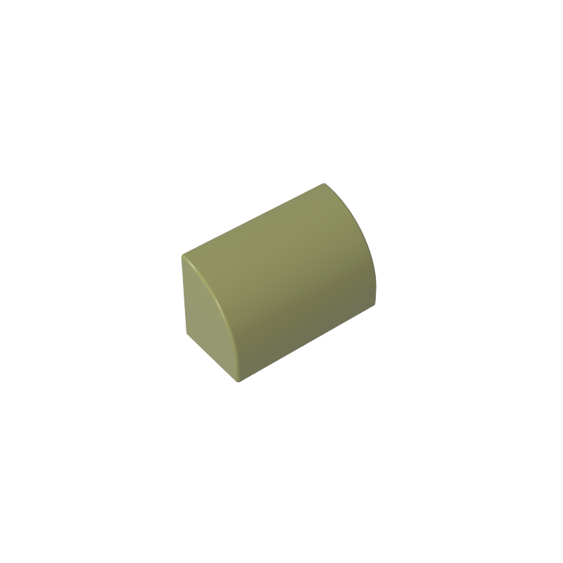 Brick Curved 1 x 2 x 1 No Studs - Color ID 49