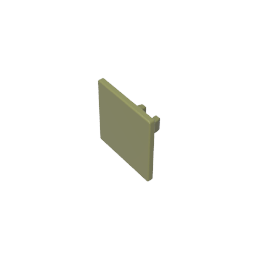 Road Sign Clip-on 2 x 2 Square [Thick Open O Clip] - Color ID 49