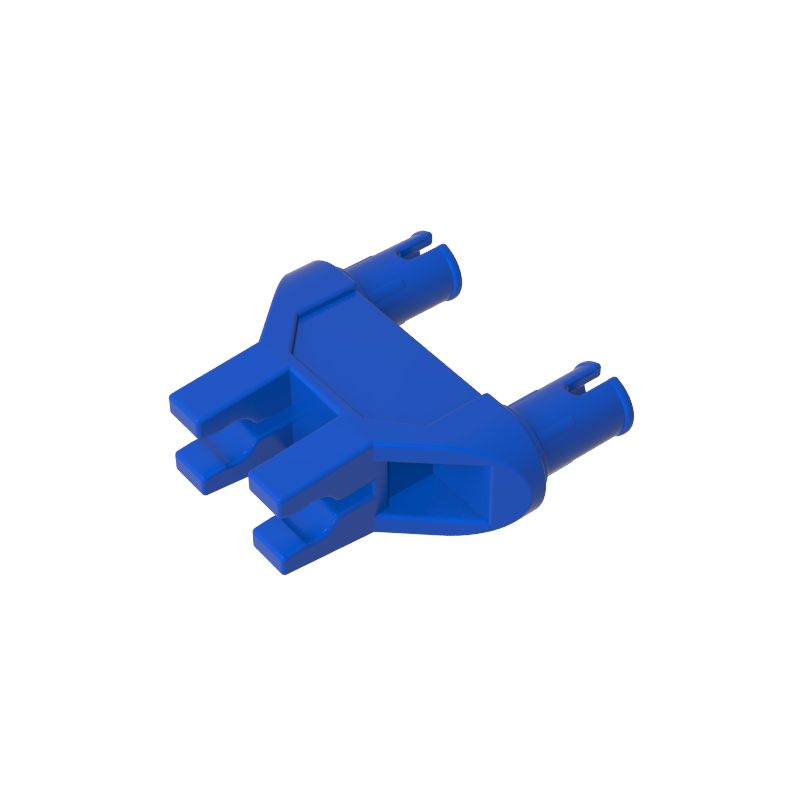 Technic Pin Double Triangle 1 x 3 with 2 Clips Completely Round Pinholes