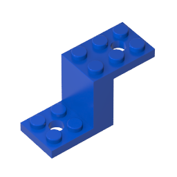Bracket 5 x 2 x 2 1/3 with Holes, Inside Stud Holder