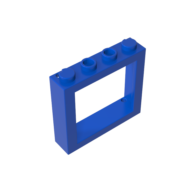 Window 1 x 4 x 3 Train with Shutter Holes and Solid Studs on Ends