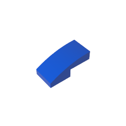 Slope Curved 2 x 1 No Studs [1/2 Bow]