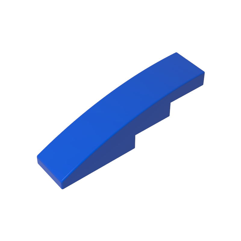 Slope Curved 4 x 1 No Studs [Stud Holder with Symmetric Ridges]
