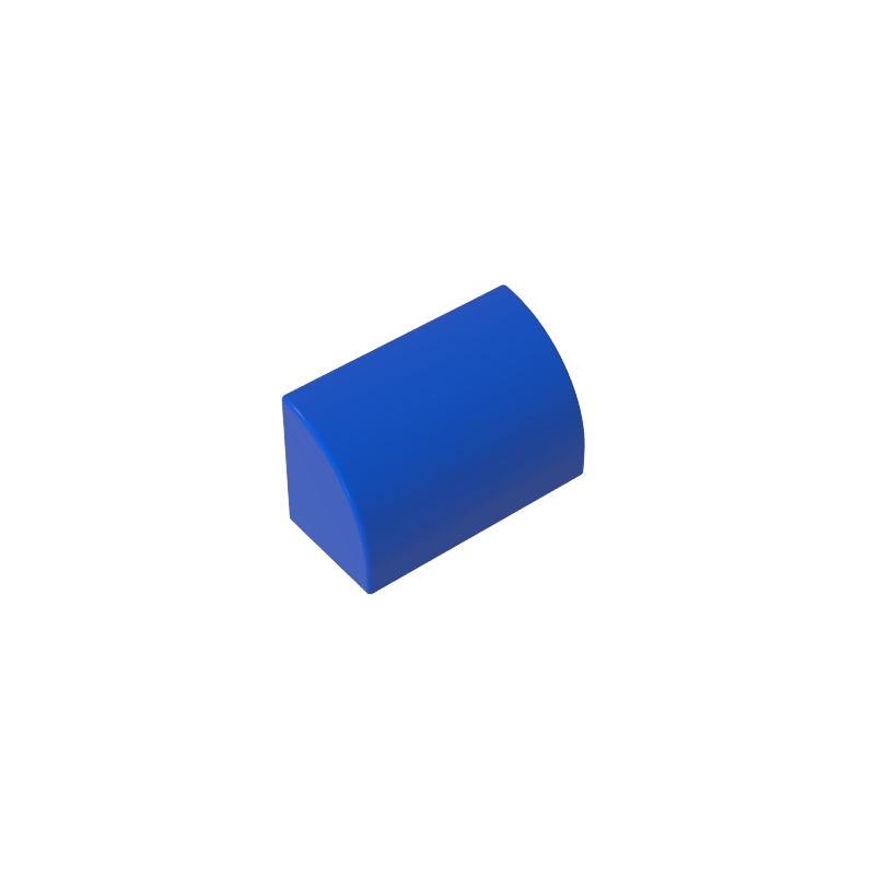 Brick Curved 1 x 2 x 1 No Studs - Color ID 50